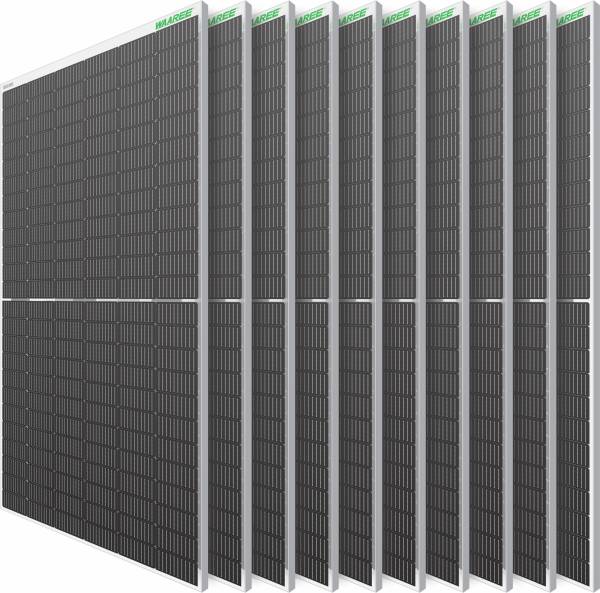 WAAREE II Solar Panel II 530 Watt Bi-facial Solar Panel (Pack of 10) 144 Cell Solar Panel