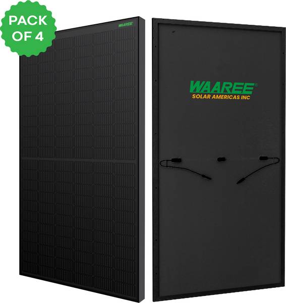 WAAREE 405 Watt Each All Black Mono Perc Solar Panel (Pack of 4)) Solar Panel