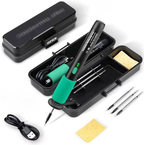 PROBEROS Cordless Soldering Iron Kit 15W Adjustable Temp 3 Tips 15 W Simple