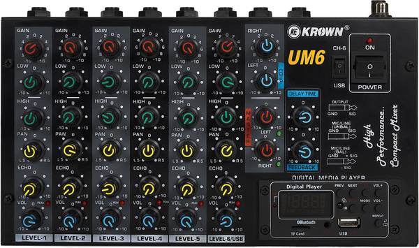 KEKROWN UM- 6 USB Channel Echo Mixer With The Digital USB Analog Sound Mixer