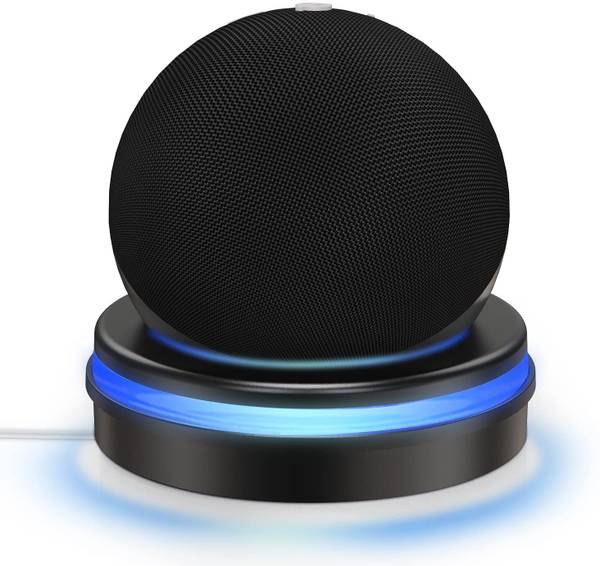JERN Alexa Echo Dot 4th Generation Desktop Stand with Built-in Cable Management Black Speaker Mount