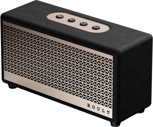 Boult RetroAmp X40 Dual Drivers, 40W Power, 10H Battery, Classic Rugged Leather, 5.3V 40 W Bluetooth Speaker