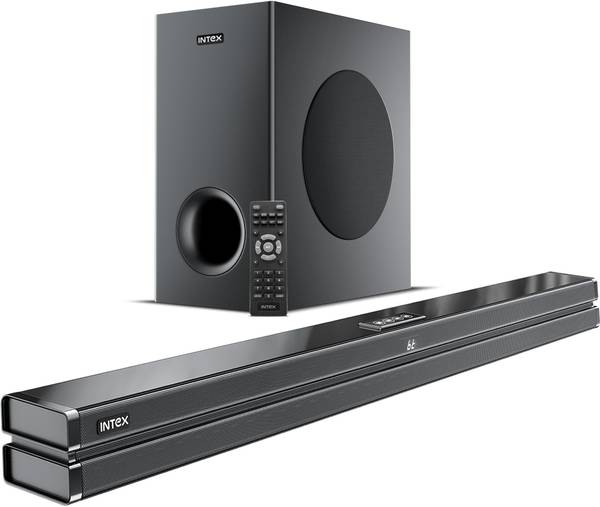 Intex 240W Surround Soundbar with Wireless Subwoofer, Remote Control 240 W Bluetooth Soundbar