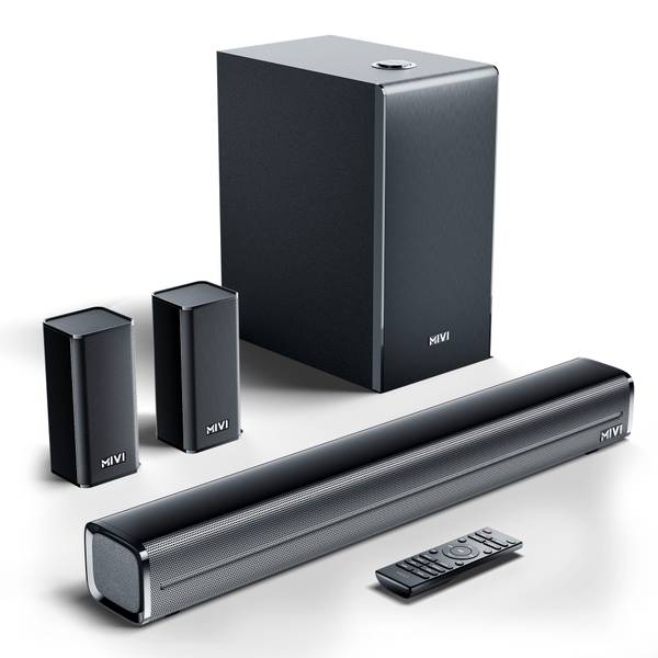 Mivi Fort H350 Soundbar, 350 Watts, 5.1 Channel, Multi-Input and EQ Modes, BT v5.1 350 W Bluetooth Soundbar