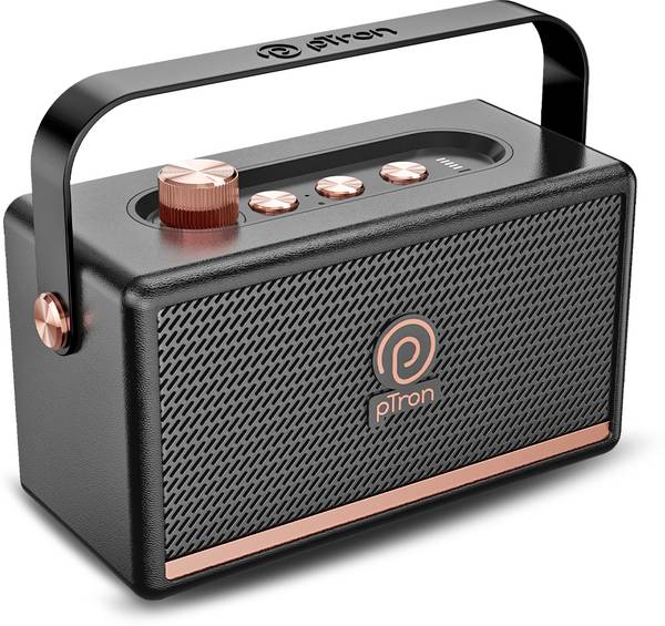 PTron Fusion Pro w/ 20W Pristine Sound,10Hrs Playtime, Retro Design, BT5.3 & Portable 20 W Bluetooth Home Audio Speaker