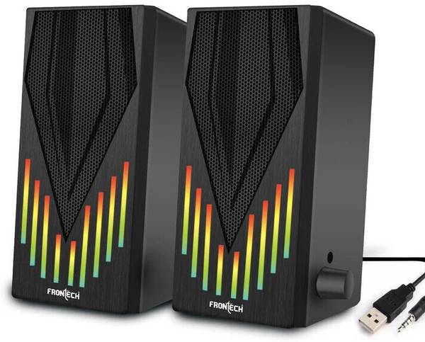 Frontech SPK-0006 2.0 USB with AUX | 2 x 3W Drivers | RGB Lights Foam Edge PC Speakers 6 W Laptop/Desktop Speaker