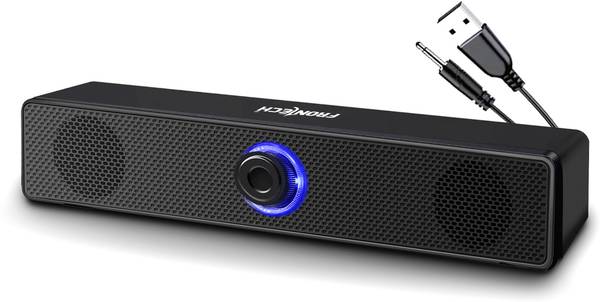 Frontech 1.0 USB with AUX | LED Lights| Volume Control | PC, Mobile SPK-0008 10 W Laptop/Desktop Speaker