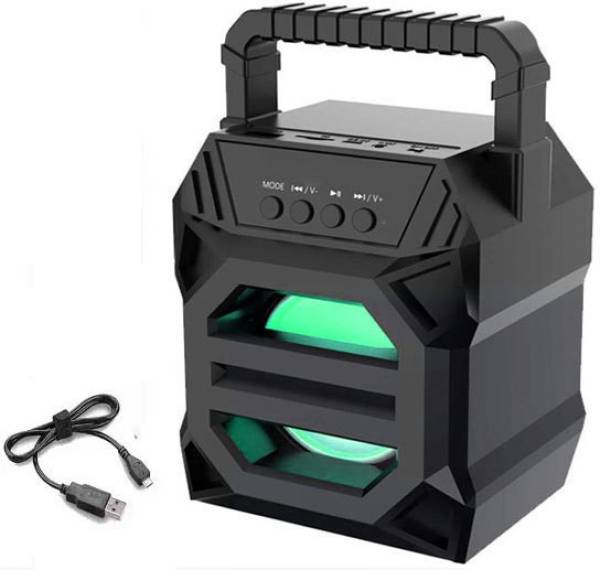 Techobucks Thunder-Bass Led Disco Lights Home Theatre Trolley Speaker with AUX 10 W Bluetooth Laptop/Desktop Speaker