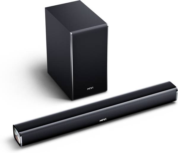 Mivi Fort S160 Soundbar With Sub woofer, 160W, Surround Sound, 2.1 Channel, BT v5.3 160 W Bluetooth Soundbar