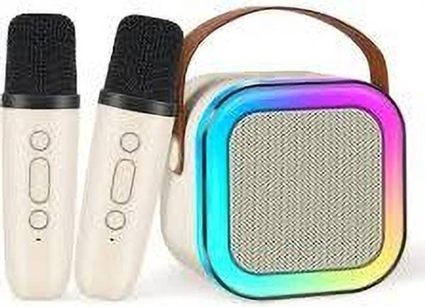 Boom Bass K12 Speaker Machine Bluetooth-Compatible Wireless Karaoke Mic Speaker with RGB 10 W Bluetooth Speaker