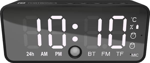 Portronics Pixel 4 Digital Smart Alarm Clock with 5W Speaker, In-Built Mic, 2Alarm Setting 5 W Bluetooth Speaker
