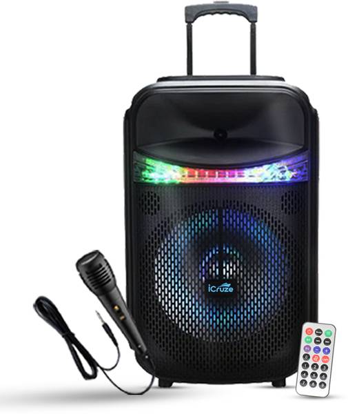 iCruze Digital Carnival Bluetooth Portable Trolley Speaker, MIC, RGB Light, Remote Control & 30 W Bluetooth Party Speaker