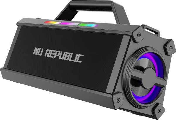 Nu Republic Sonicpop 1200 with Upto 18 Hrs Playtime, X-Bass, 3x1 Powerful Dynamic Drivers 60 W Bluetooth Party Speaker