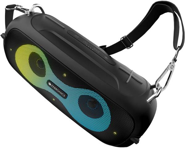 ZEBRONICS Music Bomb X Pro Portable wireless speaker 22h Backup, TWS, USB, mSD, AUX, FM 20 W Bluetooth Speaker