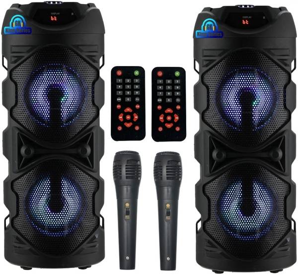 Gk King Series Pack of 2 Double Woofer 50W 4000Mah Battery Multi-Media Party Speaker With Mic 50 W Bluetooth Party Speaker