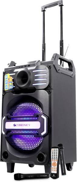 ZEBRONICS Zeb-Octane , Trolley DJ speaker , Dual Wireless ,LED display , 48W 48 W Bluetooth Party Speaker