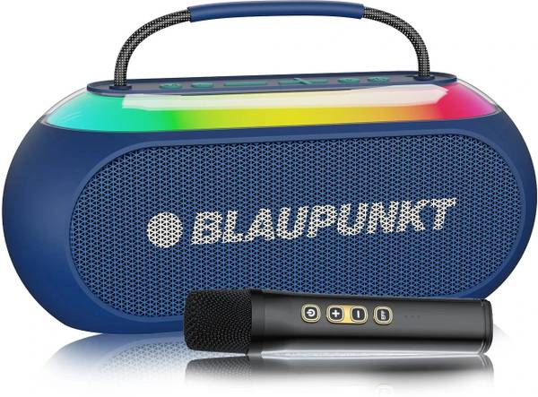 Blaupunkt ATOMIK Kolors 35W Boombox I Jazzy Halo Lights I Voice Changer Wireless Mic 35 W Bluetooth Party Speaker