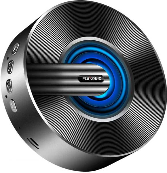 Plaxonic Sound Drum With Rich Bass,12Hrs Playtime, Portable Bluetooth Speaker ,RGB Light with Google Assistant Smart Speaker