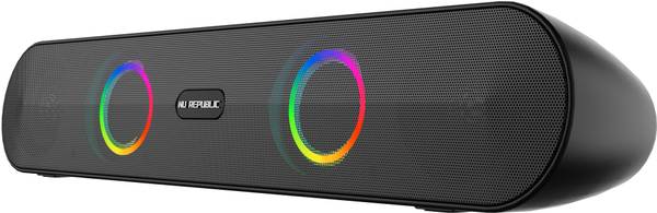 Nu Republic PartyBox 165 With 10 Hrs Playtime, Dual 52mm Dynamic Driver, Multi RGB LED Light 16 W Bluetooth Soundbar