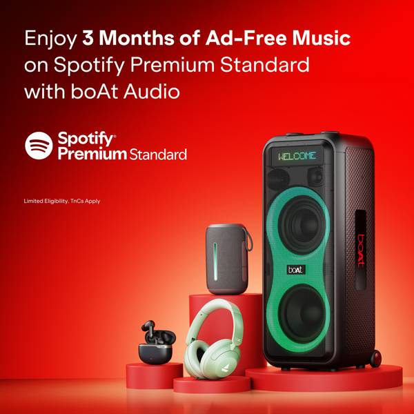 boAt PartyPal 500, 200W Party Speaker,Karaoke Auto-Tuner,UHF Mic,RGB LEDs,App Support 220 W Bluetooth Tower Speaker (Raven Black, Mono Channel) - Image 3