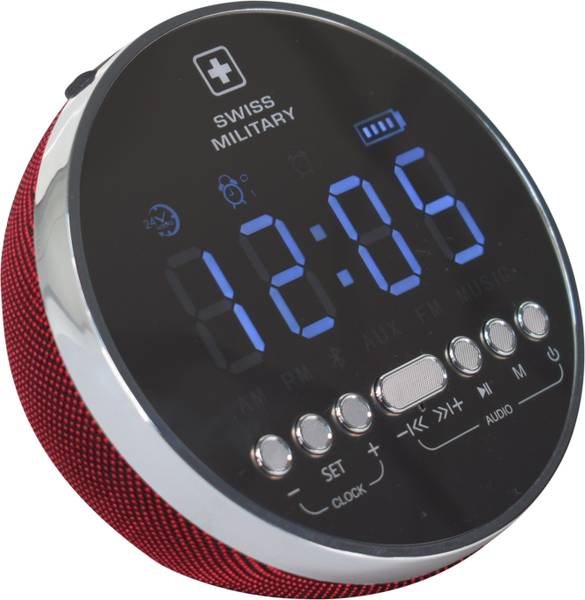 SWISS MILITARY BL22 Bluetooth Speaker With Digital Alarm Clock 5 W