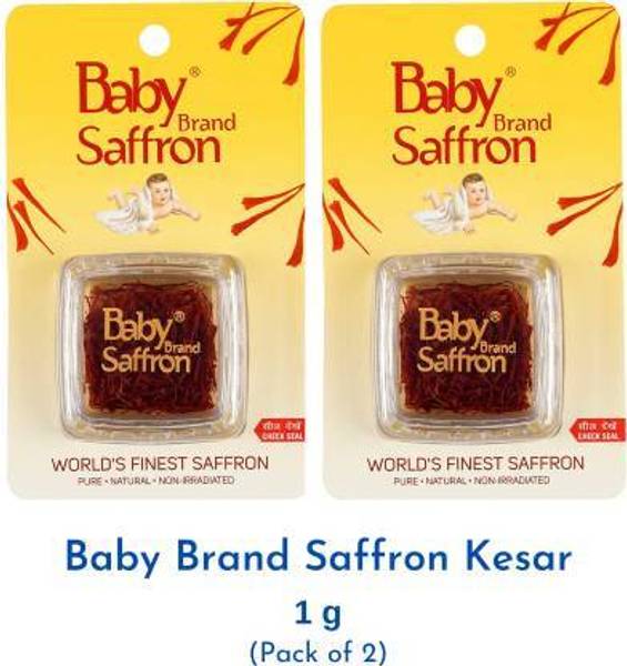 Baby Saffron Baby Brand Saffron Kesar 2 Units of 0.5 grams (Total 1 gram)