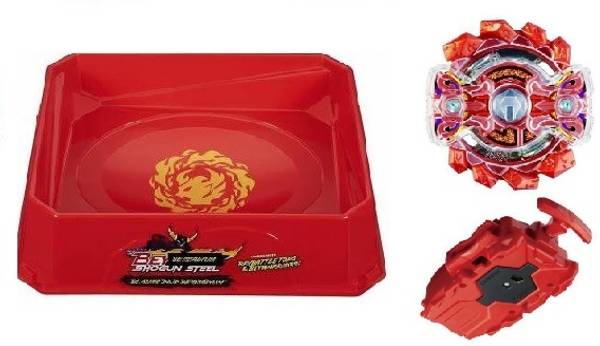 CrazyBuy Big Beyblade Stadium With Beyblade beast Random booster B- 67 with beast Launcher & Grip Tools Set