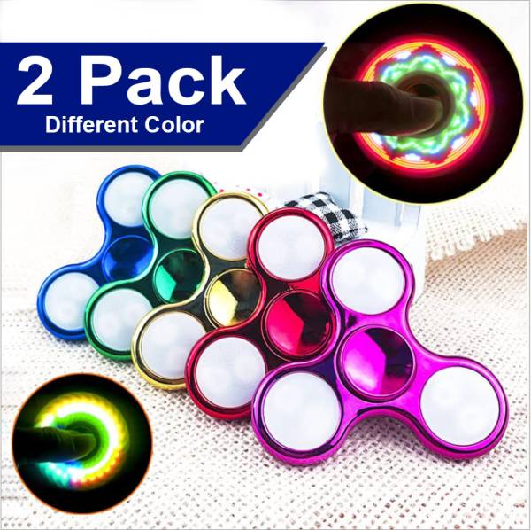 SAMPIN LED Multi Light Spinner with Various Glow Pattern in Dark Stress Relief - 2 Pack