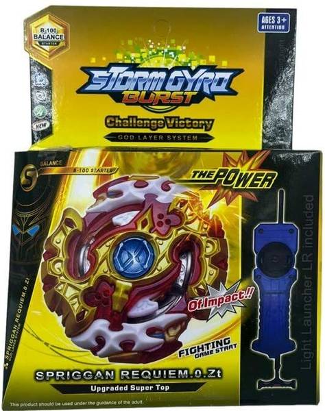 AKTOON TOYS Spryzen Requiem B-100 Starter Beyblade with Handle Launcher