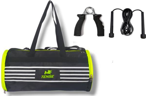 Tense Duffel Gym Bag Combo/Duffel Bag+Skipping Rope+Plastic Handgrip