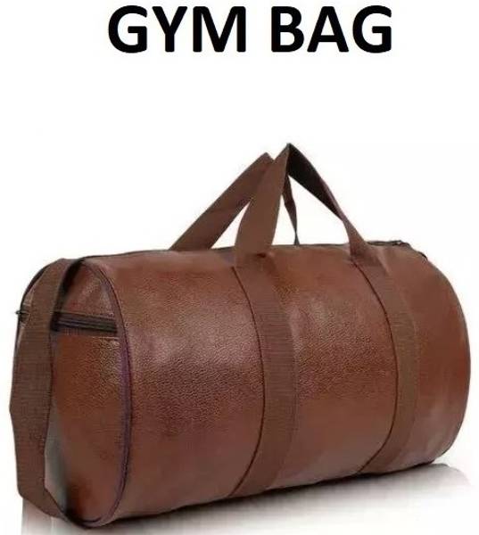 sarkitraders Leather Gym Bag, Duffel Bag, Travel Bag, Sports Bag Fitness Bag Brown