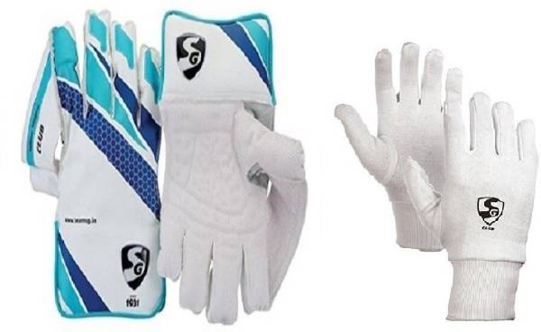 SG Combo of 'Club' wicket keeping gloves & pair of 'Club' inner gloves Wicket Keeping Gloves