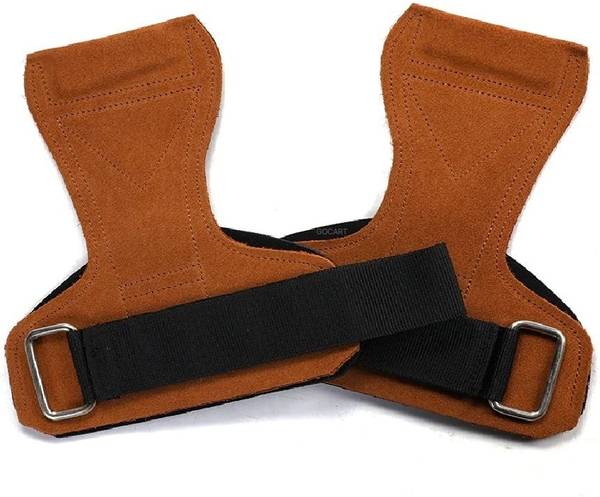 GOCART Gym Fitness Leather Palm Protector Weight Lifting Training Gloves Hand Grip Gym & Fitness Gloves