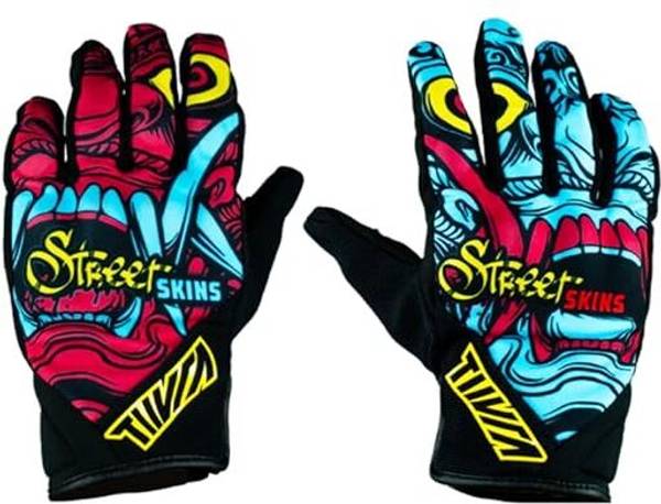 Tiivra Evil I Street Skins Riding Gloves - High-Tech PVC Knuckle Protector (ExtraLarge) Riding Gloves