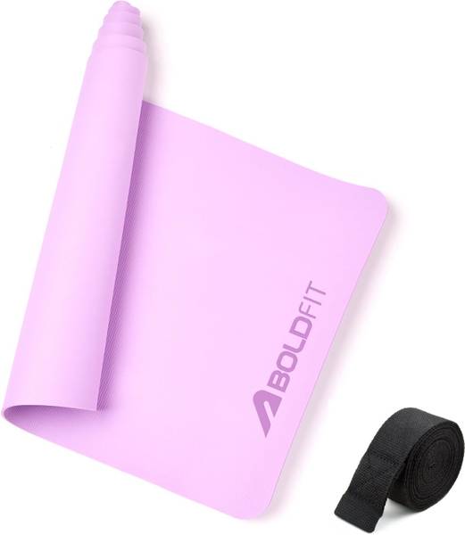 BOLDFIT Yoga Mat for Men & Women Durable Gym Mat for Floor Use & Sports Purple 5 mm Yoga Mat