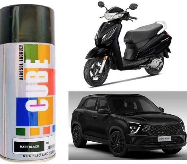 TOVOTA cube Glossy Spray Paint Quick-Drying, 400 ml Automotives accessories Black Spray Paint 400 ml