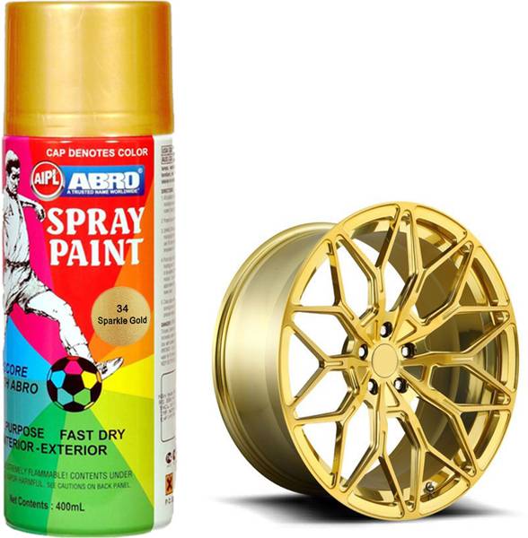 ABRO Premium Quality Spray Paint with 2x more Coverage SPARKLE GOLD Spray Paint 400 ml