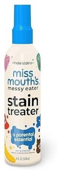PINKIN Miss Mouths Messy Eater Stain Treater Spray-Fabric Remover for Spots on Clothes, Stain Remover