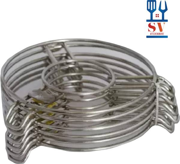 SV Kitchenware Steamer for cooking (SET OF 6)- COOKER STAND Steaming Tray Steamer Rack Stand Stainless Steel Steamer