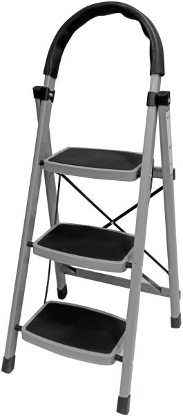 TNT Heavy Duty Foldable Ladder with Wide Ant-Slip Steps and Anti-Skid Shoes Plastic, Steel Ladder