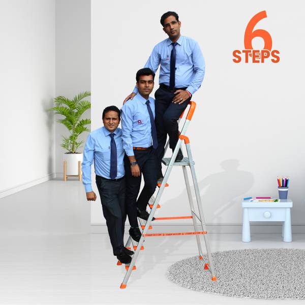 ProHome Aqua Ladder with 6 steps aluminium material ladder for home Aluminium Ladder