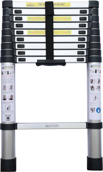 Aardwolf Quickfit Heavy Duty Aluminium Telescopic Extension Ladder 9.5 (Ft) |Free Bag Aluminium Ladder