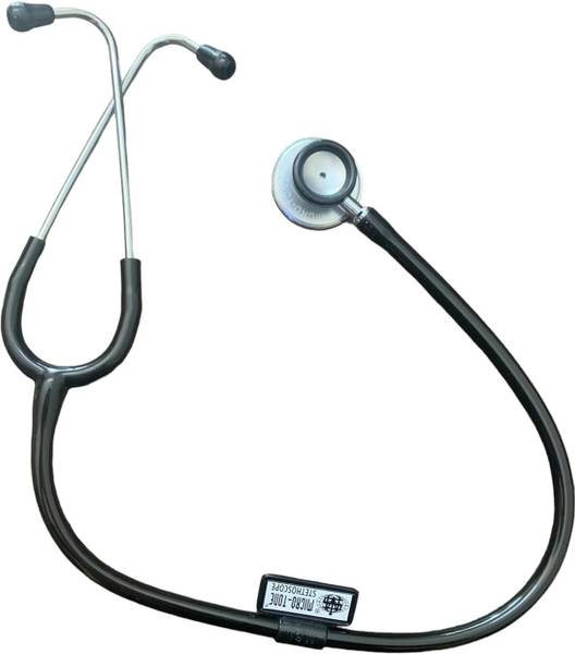 Micro Tone MSI001 NON GREASY Acoustic Stethoscope | Superior Black Lumen Tube Acoustic Stethoscope
