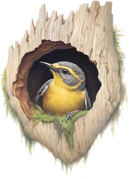 Ajay craft 60 cm Bird 3d type design wall sticker Self Adhesive Sticker