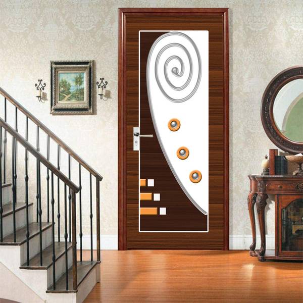 DECOR INDIA SOLUTION 24 cm Door Wallpaper (36 inch x 78 inch) Self Adhesive Sticker