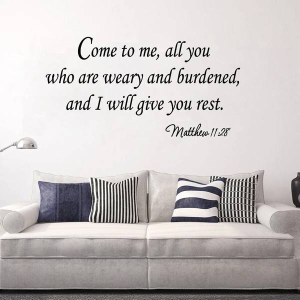 Xskin 43 cm Christian Quote, Wall Stickers Home Decor Waterproof Wall Decals Self Adhesive Sticker