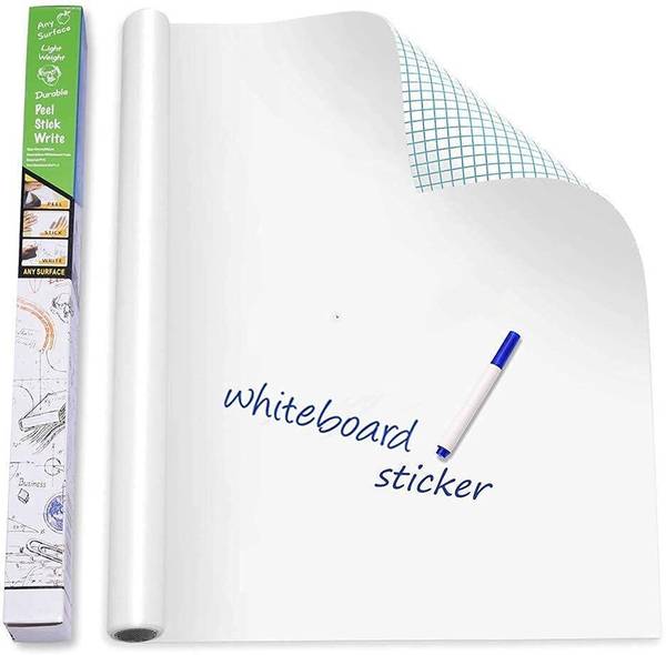 Adoere 45 cm Giant Self Adhesive Waterproof Whiteboard Sticker |Office/Kids/School | 45x200cm Self Adhesive Sticker