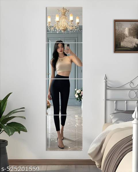 Fliptic 12 inch Sqaure Wall Mirror Full Length for Bedroom, Plexiglass ...