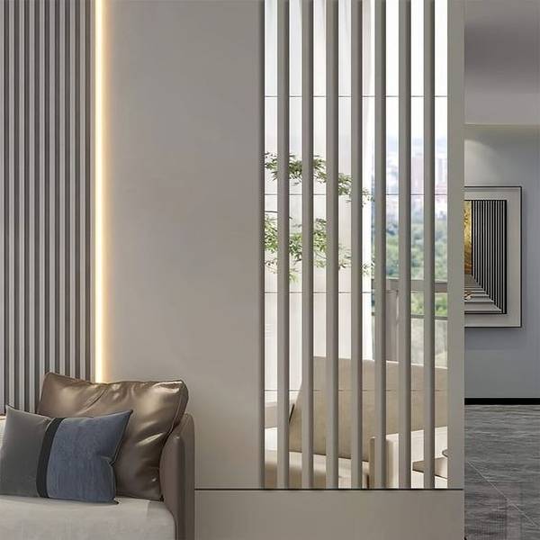 wall1ders 24 cm Strip Silver Mirror sticker for wall, Acrylic Sticker for wall Self Adhesive Sticker