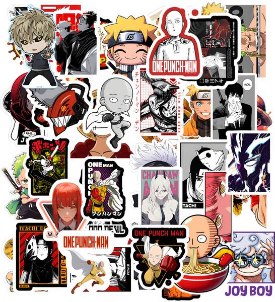 Printshed 2.5 inch Aesthetic Random Anime Self Adhesive Sticker